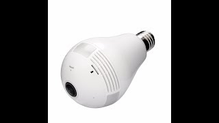 960p 360 Panoramic Wifi LED Light Bulb shaped camera [upl. by Attekal]