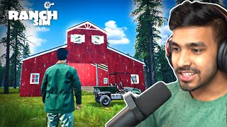 I BUILD A BIG BARN HOUSE  RANCH SIMULATOR GAMEPLAY 3 [upl. by Auqinahs]