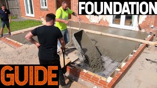 Bricklaying  How To Do Foundations For House Extension [upl. by Rahab]