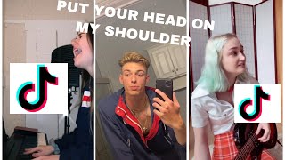 PUT YOUR HEAD ON MY SHOULDER “COMPILATION” SINGING ON TIKTOK [upl. by Aja508]