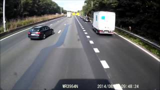 Car vs truck crash E40 Aalter Belgium [upl. by Sharl]