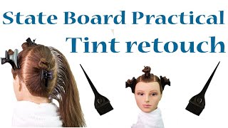 State Board Practical of Hair Color Retouch [upl. by Nnasus479]