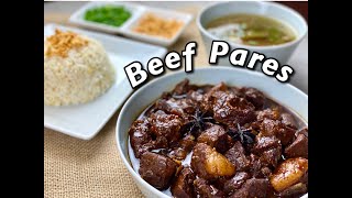 ANG SIKRETO NG MASARAP NA BEEF PARES RECIPE WITH GARLIC FRIED RICE AND UNLI SOUP [upl. by Leverett]