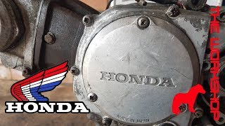 Honda C90 engine teardown  Part 1 [upl. by Nawiat]