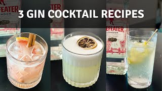 3 Easy to Make Gin Cocktails Recipes [upl. by Redan42]