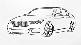 How To Draw Bmw Car Step By Step  Araba Çizimi Bmw [upl. by Athey]