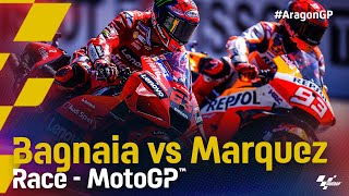 Bagnaia vs Marquez in Aragon  2021 AragonGP [upl. by Salas117]