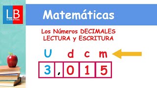 Los Números DECIMALES LECTURA y ESCRITURA ✔👩‍🏫 PRIMARIA [upl. by Ahsieni]