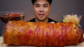 PORK BELLY ROLL  Mukbang Asmr  ALFIE EATS [upl. by Cecilla]