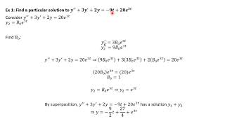 Superposition Principle and Undetermined Coefficients revisited Differential Equations [upl. by Atikat]