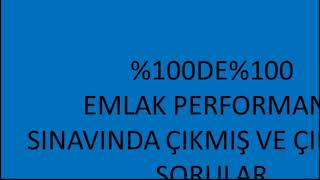 \u00100 çıkmış emlak sorularıEmlak danışmanlığı performans sorularıSeviye 5 emlak sınav soruları [upl. by Abihsot967]