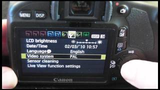 Canon EOS 550D Digital SLR Camera  Part 3  Menu System Tour [upl. by Anibur959]