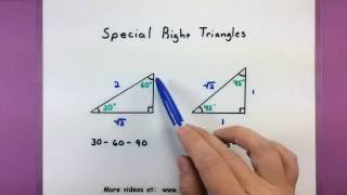 Trigonometry  Special triangles [upl. by Oznole385]