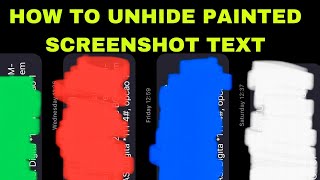 HOW TO UNHIDE PAINTED SCREENSHOT TEXT WHATSAPP [upl. by Dewain]