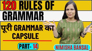 120 RULES OF GRAMMAR  NIMISHA MAM  RULES OF GRAMMAR  ENGLISH GRAMMAR  22nd JUNE 2021  PART 14 [upl. by Anij]