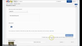 How to Return an Item on eBay Fast and Easy [upl. by Lewiss]