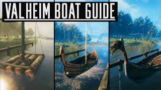 Valheim Boat Guide  Sailing Tutorial Raft Karve amp Longship [upl. by Eiuqnom746]