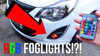 £12 RGB FOG LIGHTS INSTALL [upl. by Sirromal]