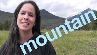 How to Say MOUNTAIN and SENTENCE  American English [upl. by Eolc]