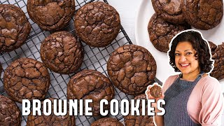 Brownie Cookies Brookies  A Delicious  Chewy Chocolate Chip Recipe [upl. by Ahsoym]