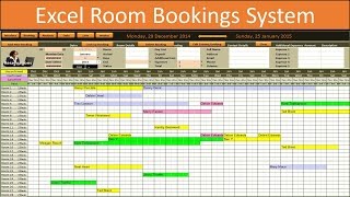 Excel Room Bookings Calendar [upl. by Dessma]