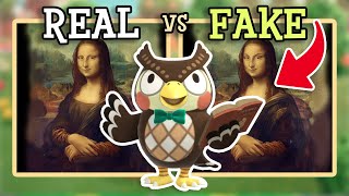 Animal Crossing New Horizons REAL vs FAKE ART Jolly Redd Painting Guide  Genuine Artwork [upl. by Merchant]