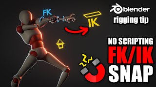 Blender rigging  IK FK auto snapping without scripting [upl. by Ruon265]