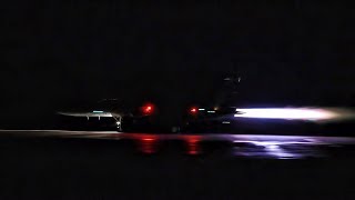 F15E Strike Eagles Takeoff At Night • Afterburners Blazing [upl. by Yelreveb]