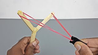 Make slingshot using popsicle stick [upl. by Zerla]