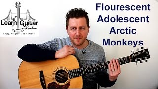 Arctic Monkeys  Guitar Lesson  Flourescent Adolescent  Intro Riff  TAB on screen [upl. by Vladimir]