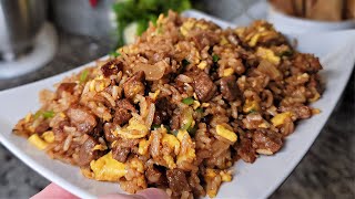 BEEF FRIED RICE  How To Make Fried Rice  Simply Mamá Cooks [upl. by Belford]