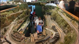 MASSIVE HO Scale Model Train Layout Chesapeake Bay and Western [upl. by Ardnos]