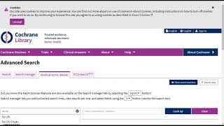 Cochrane Library  Using the Advanced Search [upl. by Blynn992]