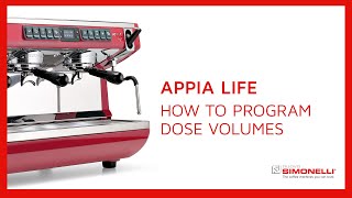 How to program dose volumes on the Appia Life  Nuova Simonelli [upl. by Aimek]