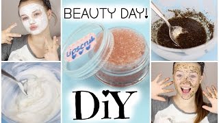 DIY BEAUTY DAY  Lipscrub Facepeeling amp Facemask [upl. by Pascha239]