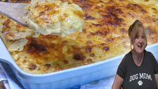 CHEESY AU GRATIN POTATOES RECIPE  The Best Potato Side Dish [upl. by Hotchkiss]