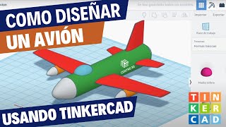 Tutorial Tinkercad como diseñar un avión usando Tinkercad [upl. by Analeh]