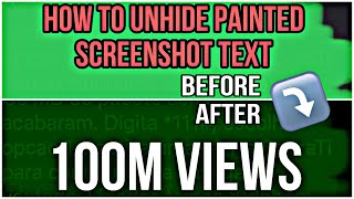 HOW TO UNHIDE PAINTED SCREENSHOT TEXT [upl. by Navanod265]