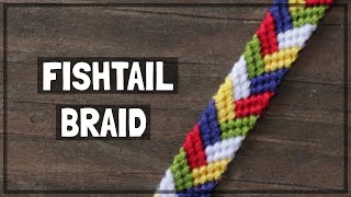 Fishtail Braid Friendship Bracelet Tutorial CC [upl. by Charbonneau729]