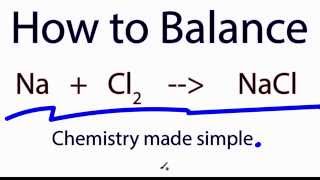 How to Balance Na  Cl2  NaCl [upl. by Nyrual38]