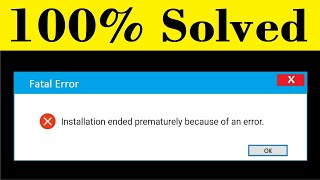 How To Fix Installation Ended Prematurely Because Of An Error Windows 1087 [upl. by Mollie]