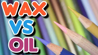 Wax VS Oil  Colored Pencil REVIEW [upl. by Ydnas]