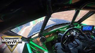 Grave Digger Monster Jam Freestyle Onboard with Backflip  Atlanta 2020  Monster Jam [upl. by Assillam]