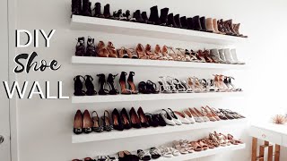 DIY SHOE STORAGE IDEA  IKEA Hack  IKEA Lack [upl. by Dupre]