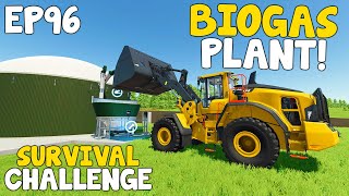 BIOGAS PLANT  FS22 Survival Challenge  Episode 96 [upl. by Aimet]