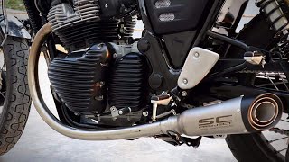 How SC Project Muffler Sounds on Continental GT 650  Modified Continental GT 650 [upl. by Alcott]