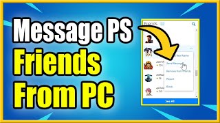 How to Message PS4 Friends From PC and TYPE EASY Fast Message [upl. by Torbert]