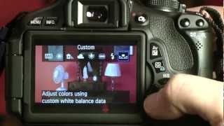 Canon 600D550D T3i custom white balance [upl. by Garrett]