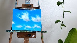 How to Paint Clouds Using Acrylics  Part 1 [upl. by Bonne174]