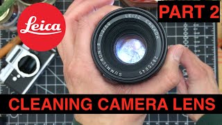 Vintage Leica 35mm Camera Restoration amp Repair  Part 2 SUMMICRON R f2 50mm Lens Cleaning [upl. by Admana]